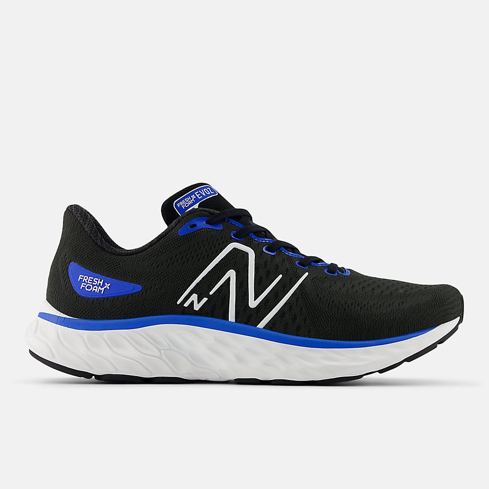 New Balance Fresh Foam X EVOZ v3 Shoes Black with Blue Oasis